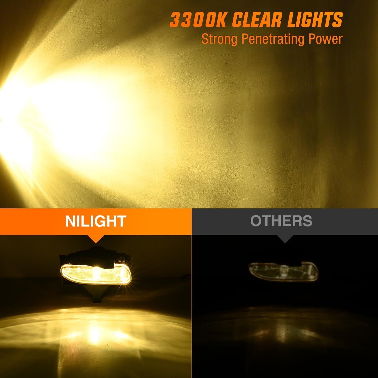 image:imageNilight Fog Light Assembly Compatible with 1999 2000 2001 2002 2003 Ford F150 2004 F150 Heritage 19992003 F250 Super Duty 19992002 Ford Expedition Clear Lens Driver and Passenger Side19992004 Ford Mustang Amber