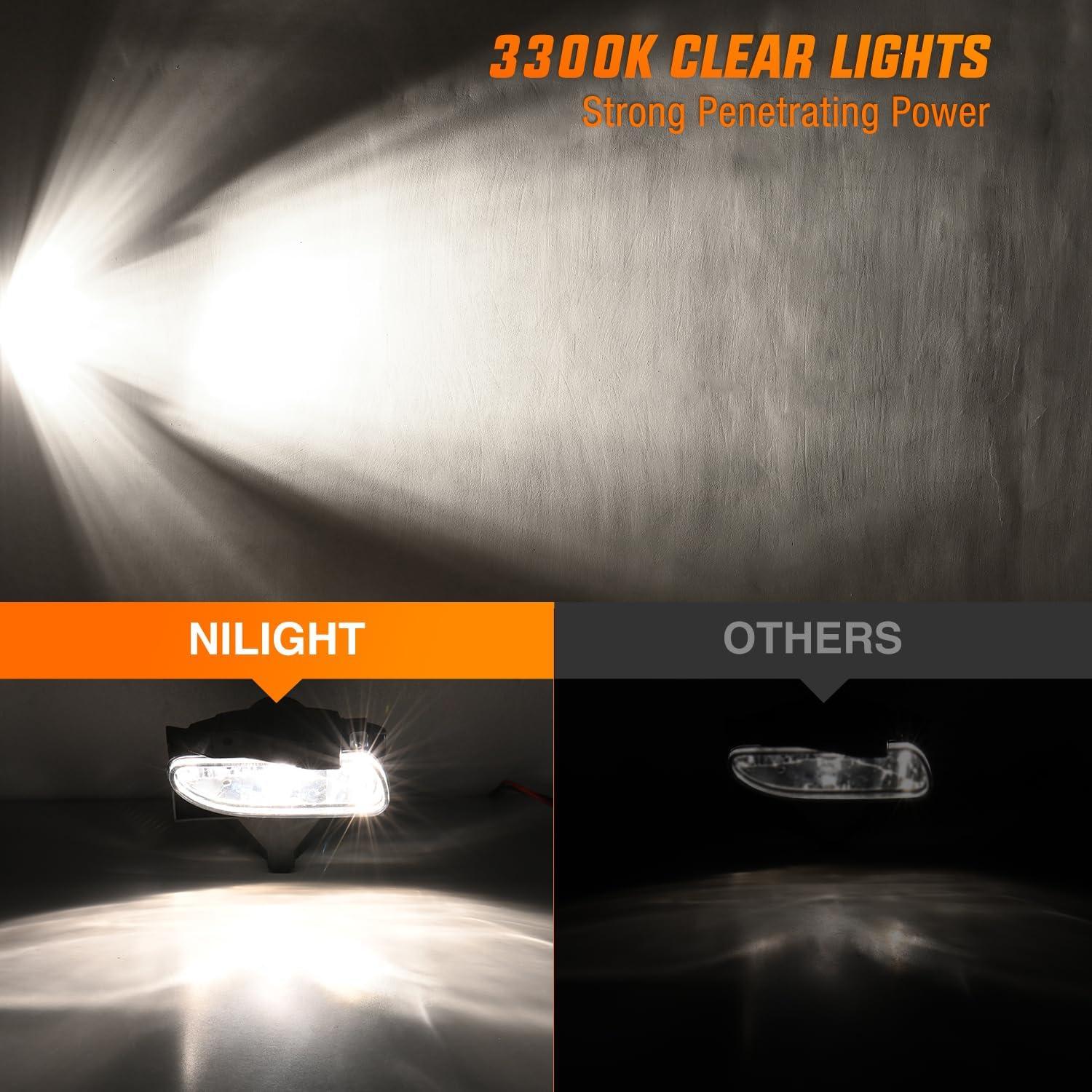 image:imageNilight Fog Light Assembly Compatible with 1999 2000 2001 2002 2003 Ford F150 2004 F150 Heritage 19992003 F250 Super Duty 19992002 Ford Expedition Clear Lens Driver and Passenger Side19992004 Ford Mustang Clear