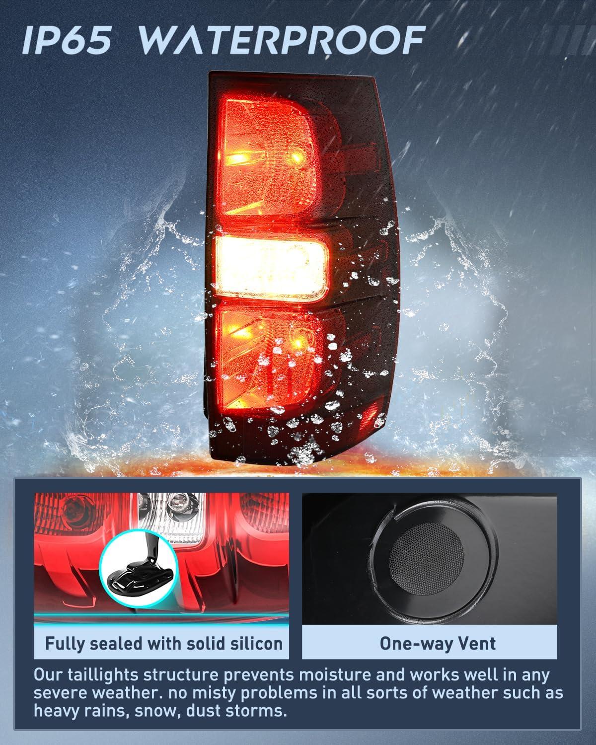 image:imageNilight Headlight Assembly for 2007 2008 2009 2010 2011 2012 2013 2014 Chevy Avalanche Tahoe Suburban 1500 2500 Replacement Headlamp Bumper Lamp Set Black Housing Amber Reflector Smoked LensSmokePassenger Side