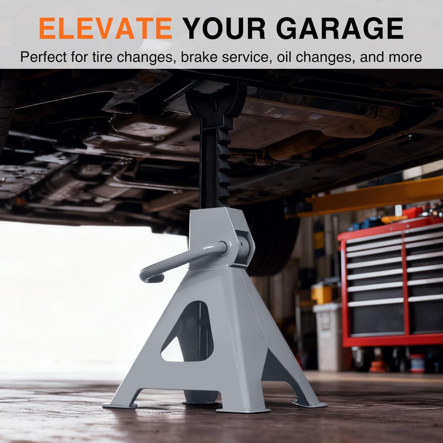 image:imageNilight Jack Stands 3 Ton 6600 lbs Capacity Heavy Duty Steel Car Lifting Stand Adjustable Height 1122 to 1653 1 Pair