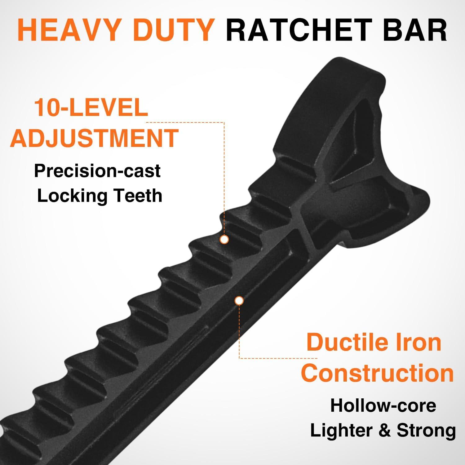 image:imageNilight Jack Stands 6 Ton 12000 lbs Capacity Heavy Duty Steel Car Lifting Stand Adjustable Height 1535 to 2322 1 Pair