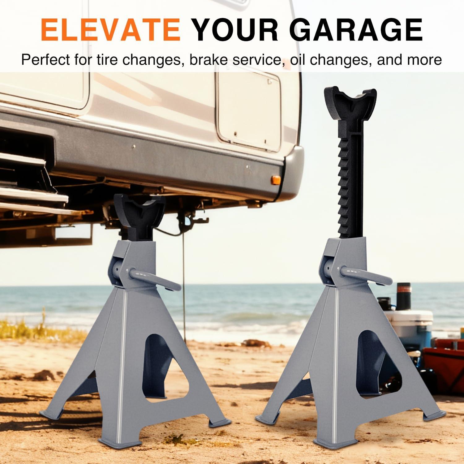 image:imageNilight Jack Stands 6 Ton 12000 lbs Capacity Heavy Duty Steel Car Lifting Stand Adjustable Height 1535 to 2322 1 Pair