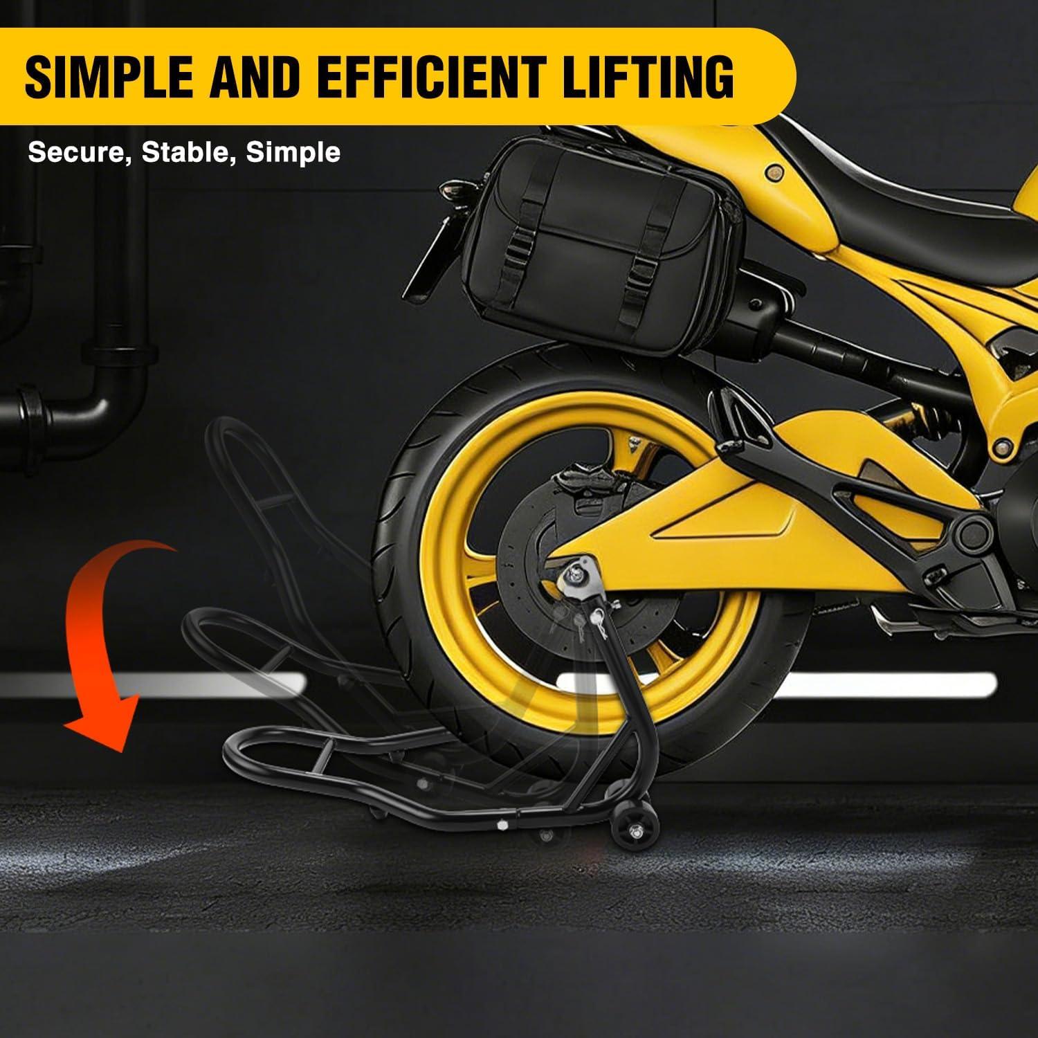 image:imageNilight Universal Motorcycle Rear Wheel Stand Lift 850lbs with U L Fork for Suzuki Yamaha Honda Kawasaki Black