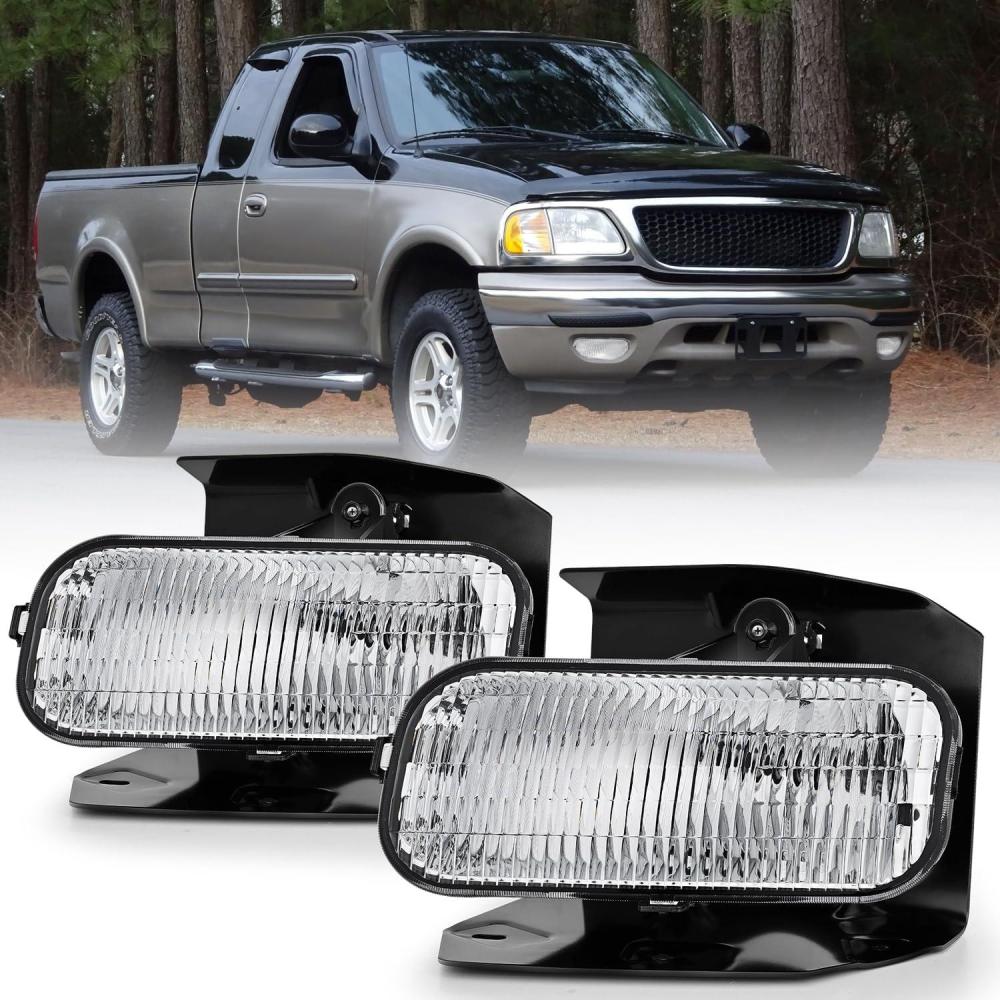 image:imageNilight Fog Light Assembly Compatible with 1999 2000 2001 2002 2003 Ford F150 2004 F150 Heritage 19992003 F250 Super Duty 19992002 Ford Expedition Clear Lens Driver and Passenger Side19992003 Ford F150