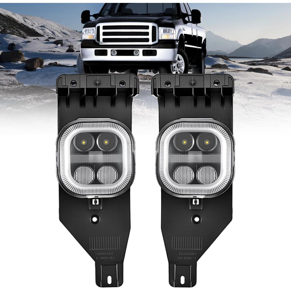 image:imageNilight Fog Light Assembly Compatible with 1999 2000 2001 2002 2003 Ford F150 2004 F150 Heritage 19992003 F250 Super Duty 19992002 Ford Expedition Clear Lens Driver and Passenger Side20052007 F250F550 LED
