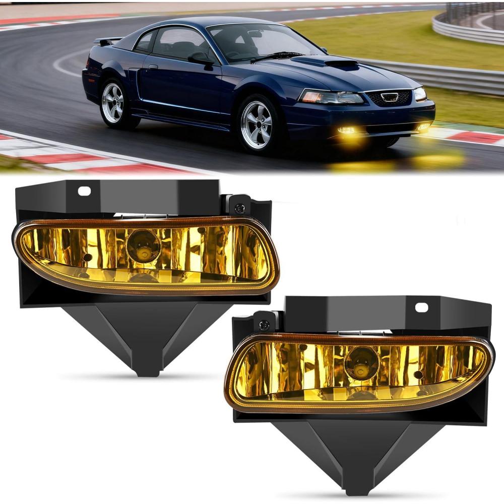 image:imageNilight Fog Light Assembly Compatible with 1999 2000 2001 2002 2003 Ford F150 2004 F150 Heritage 19992003 F250 Super Duty 19992002 Ford Expedition Clear Lens Driver and Passenger Side19992004 Ford Mustang Amber