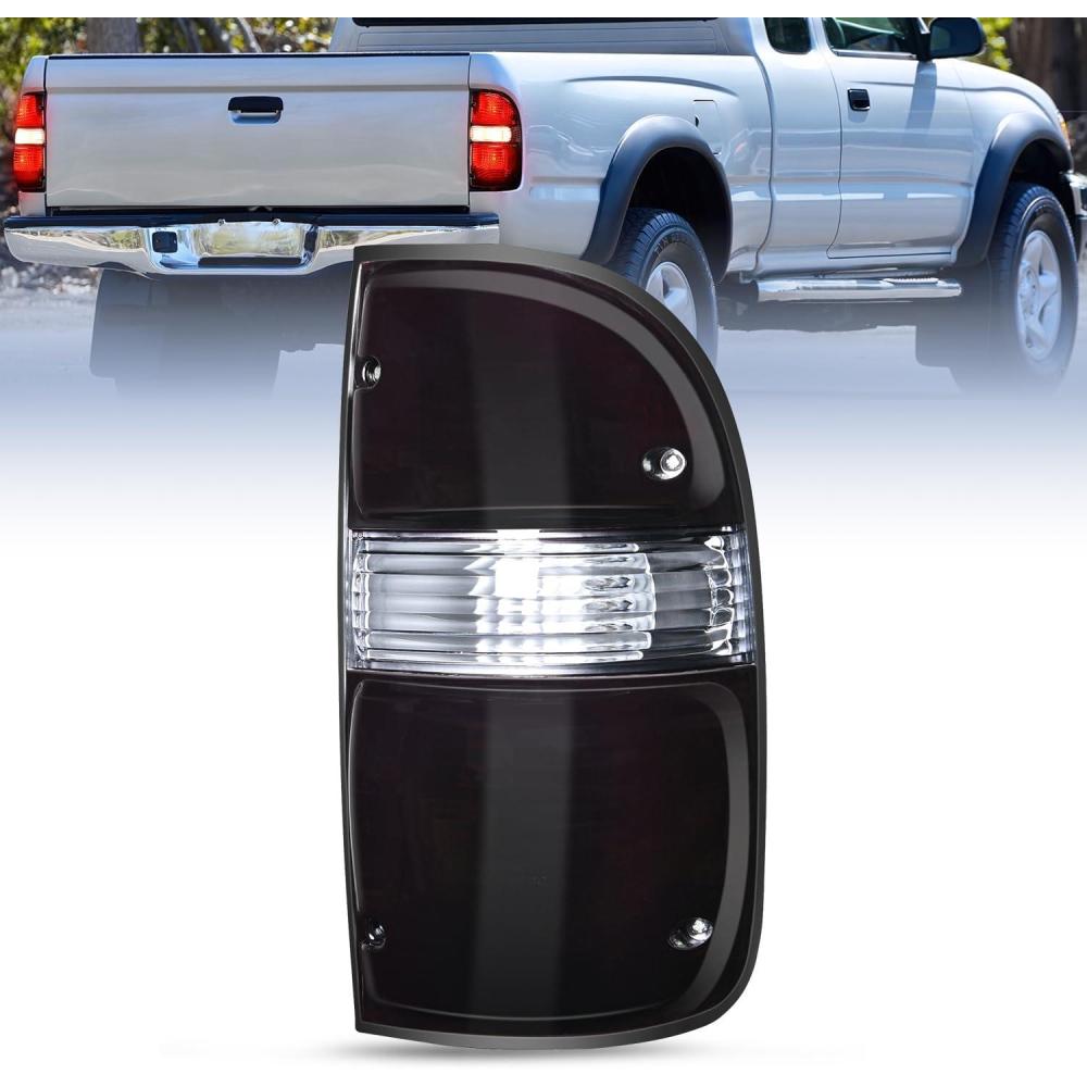 image:imageNilight Headlight Assembly Compatible with 2001 2002 2003 2004 Toyota Tacoma Replacement Headlamp Chrome Housing Amber Reflector Driver and Passenger SideDark RedPassenger