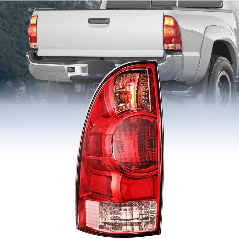 image:imageNilight Headlight Assembly for 2005 2006 2007 2008 2009 2010 2011 Toyota Tacoma Replacement Headlamp Chrome Housing Amber ReflectorRed HousingDriver Side