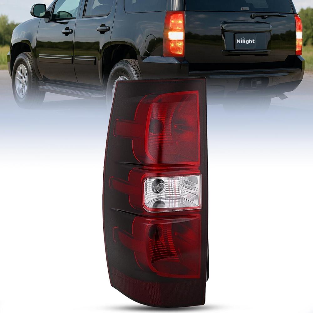 image:imageNilight Headlight Assembly for 2007 2008 2009 2010 2011 2012 2013 2014 Chevy Avalanche Tahoe Suburban 1500 2500 Replacement Headlamp Bumper Lamp Set Black Housing Amber Reflector Smoked LensSmokeDriver Side