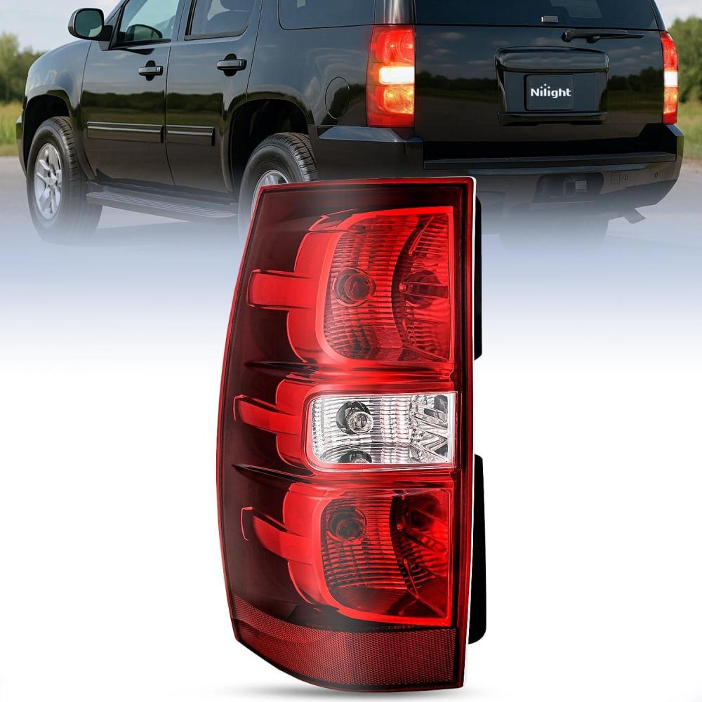 image:imageNilight Headlight Assembly for 2007 2008 2009 2010 2011 2012 2013 2014 Chevy Avalanche Tahoe Suburban 1500 2500 Replacement Headlamp Bumper Lamp Set Black Housing Amber Reflector Smoked LensRedDriver Side