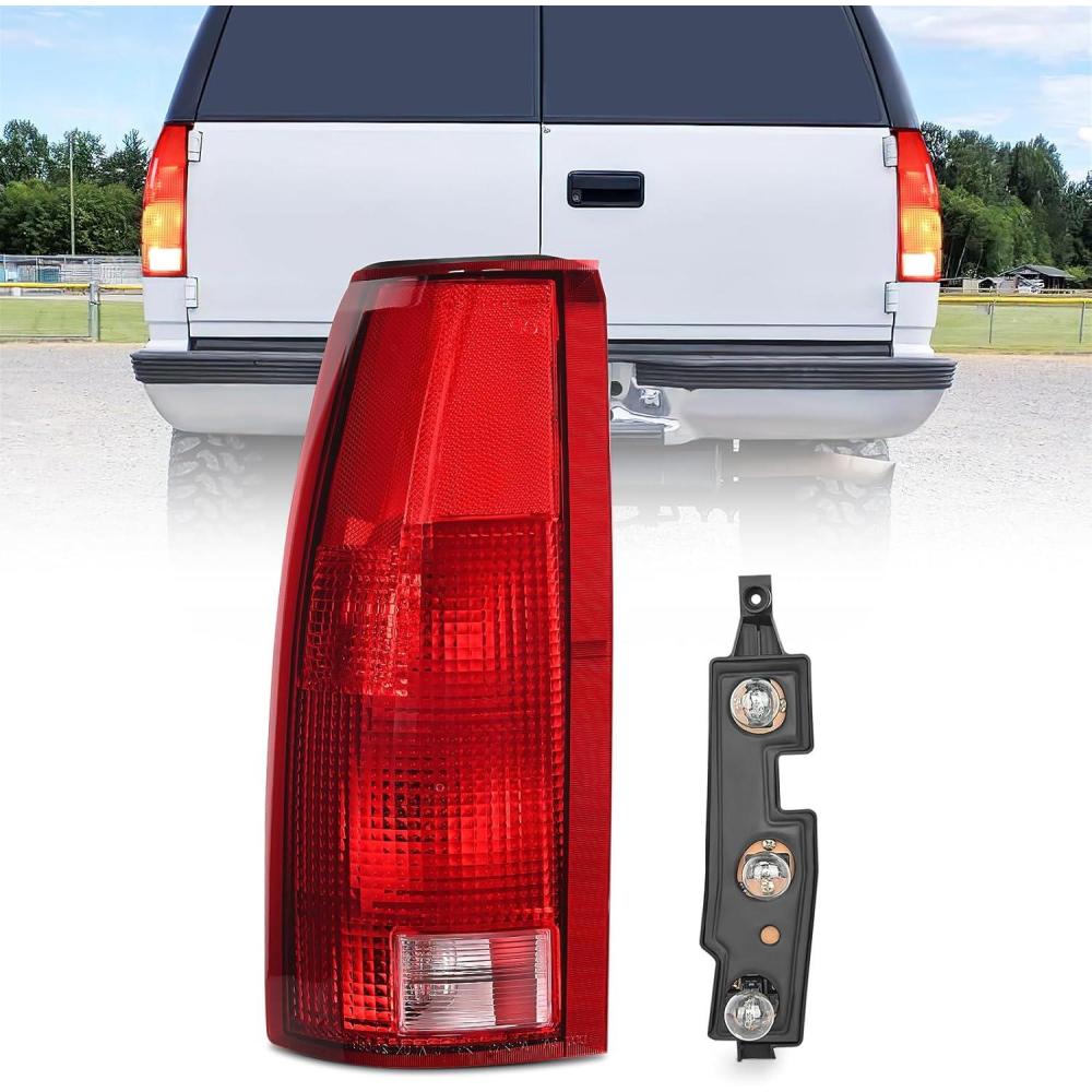 image:imageNilight Headlight and Taillight Assembly Combo Compatible with 1994 1995 1996 1997 1998 Chevy Silverado Tahoe Suburban C10 CK 1500 2500 3500 Tail Light Chrome Housing Clear Reflector Bumper LampDriver Side