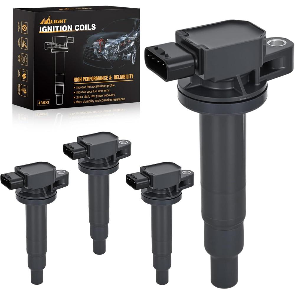 image:imageNilight Ignition Coil Pack Fit for Toyota Chevy Prizm Pontiac Vibe Corolla Matrix Celica MR2 Spyder 2000 2001 2002 2003 2004 2005 2006 2007 2008 18 L4 OE UF247 UF315 C1249 Ignition Coils Set of 4Toyota Scion Camry 20002018 UF316 C1304 4PCS