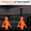 Nilight 2 Ton Jack Stands, Double Locking Heavy Duty Steel 4,400 lbs Capacity, Adjustable 10.6″-16.2″ Height for SUV Sedan Pickup Light Truck, 2 Pack