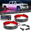 Nilight 2PCS 70 Inch Emergency Strobe Light Strip with Controller 864 LED White Running Board Lights Flexible Side Flashing Warning Caution Safety Waterproof for Truck Construction Pickup(Red Blue)