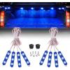 Nilight 2PCS 70 Inch Emergency Strobe Light Strip with Controller 864 LED White Running Board Lights Flexible Side Flashing Warning Caution Safety Waterproof for Truck Construction Pickup(Blue)