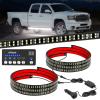 Nilight 2PCS 70 Inch Emergency Strobe Light Strip with Controller 864 LED White Running Board Lights Flexible Side Flashing Warning Caution Safety Waterproof for Truck Construction Pickup(White)