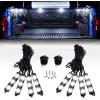 Nilight 2PCS 70 Inch Emergency Strobe Light Strip with Controller 864 LED White Running Board Lights Flexible Side Flashing Warning Caution Safety Waterproof for Truck Construction Pickup(White)