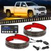 Nilight 2PCS 70 Inch Emergency Strobe Light Strip with Controller 864 LED White Running Board Lights Flexible Side Flashing Warning Caution Safety Waterproof for Truck Construction Pickup(Amber)
