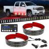 Nilight 2PCS 70 Inch Emergency Strobe Light Strip with Controller 864 LED White Running Board Lights Flexible Side Flashing Warning Caution Safety Waterproof for Truck Construction Pickup(Red White)
