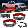 Nilight 2PCS 70 Inch Emergency Strobe Light Strip with Controller 864 LED White Running Board Lights Flexible Side Flashing Warning Caution Safety Waterproof for Truck Construction Pickup(Red)