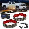 Nilight 2PCS 70 Inch Emergency Strobe Light Strip with Controller 864 LED White Running Board Lights Flexible Side Flashing Warning Caution Safety Waterproof for Truck Construction Pickup(Amber White)