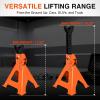 Nilight 3 Ton Jack Stands, Double Locking Heavy Duty Steel 6,600 lbs Capacity, Adjustable 11.22″-16.53″ Height for SUV Sedan Pickup Light Truck, 2 Pack