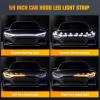 Nilight 59-Inch LED Hood Strip, White Dynamic Startup DRL Sequential Amber Turn Signal, Waterproof for Cars, SUVs & Trucks