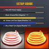 Nilight 59-Inch LED Hood Strip, White Dynamic Startup DRL Sequential Amber Turn Signal, Waterproof for Cars, SUVs & Trucks