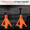 Nilight 6 Ton Jack Stands, Double Locking Heavy Duty Steel 12,000 lbs Capacity, Adjustable 15.35″-23.22″ Height for SUV Sedan Pickup Light Truck, 2 Pack