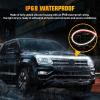 Nilight 70-Inch LED Hood Strip, White Dynamic Startup DRL Sequential Amber Turn Signal, Waterproof for Cars, SUVs & Trucks
