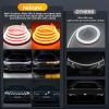 Nilight 70-Inch LED Hood Strip, White Dynamic Startup DRL Sequential Amber Turn Signal, Waterproof for Cars, SUVs & Trucks
