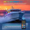 Nilight Boat Navigation Light 5FT Spiral LED Whip Lights 360° Visibility 2NM Coast Guard Compliant 400+ Patterns with Remote Plug-in Base Boats Stern Navlight for Night Fishing, Yacht, Pontoon(4FT)