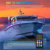 Nilight Boat Navigation Light 5FT Spiral LED Whip Lights 360° Visibility 2NM Coast Guard Compliant 400+ Patterns with Remote Plug-in Base Boats Stern Navlight for Night Fishing, Yacht, Pontoon(3FT)