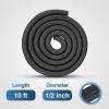 Nilight Cable Sleeve,10ft-1/4inch Cord Management Sleeves, Braided Sleeving, Split Self Wrapping Wire Loom for Computer Electrical Automotive Harness Protector Organizer, White(Black)