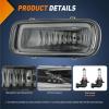 Nilight Fog Light Assembly Compatible with 1999 2000 2001 2002 2003 Ford F150 2004 F150 Heritage 1999-2003 F250 Super Duty 1999-2002 Ford Expedition Clear Lens Driver and Passenger Side(2004-2006 F150 Smoke)