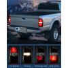 Nilight Headlight Assembly Compatible with 2001 2002 2003 2004 Toyota Tacoma Replacement Headlamp Chrome Housing Amber Reflector Driver and Passenger Side(Smoke Lens Amber Reflector w/Tailight)