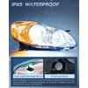 Nilight Headlight Assembly for 2003 2004 2005 2006 2007 2008 Toyota Corolla Headlamps Replacement Black Housing Amber Reflector Driver and Passenger Side(Chrome Housing + Amber Reflector)