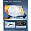 Nilight Headlight Assembly for 2005 2006 2007 2008 2009 2010 2011 Toyota Tacoma Replacement Headlamp Chrome Housing Amber Reflector(Chrome Housing + Amber Reflector)