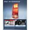 Nilight Headlight Assembly for 2005 2006 2007 2008 2009 2010 2011 Toyota Tacoma Replacement Headlamp Chrome Housing Amber Reflector(Red Housing-Driver Side)