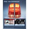 Nilight Headlight Assembly for 2005 2006 2007 2008 2009 2010 2011 Toyota Tacoma Replacement Headlamp Chrome Housing Amber Reflector(Red Housing-Pair)