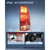 Nilight Headlight Assembly for 2005 2006 2007 2008 2009 2010 2011 Toyota Tacoma Replacement Headlamp Chrome Housing Amber Reflector(Red Housing-Passenger Side)