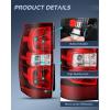 Nilight Headlight Assembly for 2007 2008 2009 2010 2011 2012 2013 2014 Chevy Avalanche Tahoe Suburban 1500 2500 Replacement Headlamp Bumper Lamp Set Black Housing Amber Reflector Smoked Lens(Red-Pair)
