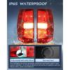 Nilight Headlight Assembly for 2007 2008 2009 2010 2011 2012 2013 2014 Chevy Avalanche Tahoe Suburban 1500 2500 Replacement Headlamp Bumper Lamp Set Black Housing Amber Reflector Smoked Lens(Red-Pair)