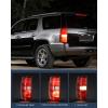 Nilight Headlight Assembly for 2007 2008 2009 2010 2011 2012 2013 2014 Chevy Avalanche Tahoe Suburban 1500 2500 Replacement Headlamp Bumper Lamp Set Black Housing Amber Reflector(Red-Driver Side)