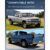 Nilight Headlight and Taillight Assembly Combo Compatible with 1994 1995 1996 1997 1998 Chevy Silverado Tahoe Suburban C10 C/K 1500 2500 3500 Tail Light Chrome Housing Clear Reflector Bumper Lamp(Black Housing + Amber Reflector w/Tailight)