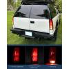 Nilight Headlight and Taillight Assembly Combo Compatible with 1994 1995 1996 1997 1998 Chevy Silverado Tahoe Suburban C10 C/K 1500 2500 3500 Tail Light Chrome Housing Clear Reflector Bumper Lamp(Dark Red-Pair of Driver and Passenger Side)