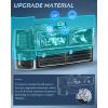 Nilight Headlight and Taillight Assembly Combo Compatible with 1994 1995 1996 1997 1998 Chevy Silverado Tahoe Suburban C10 C/K 1500 2500 3500 Tail Light Chrome Housing Clear Reflector Bumper Lamp(Black Housing + Clear Reflector)