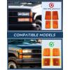 Nilight Headlight and Taillight Assembly Combo Compatible with 1994 1995 1996 1997 1998 Chevy Silverado Tahoe Suburban C10 C/K 1500 2500 3500 Tail Light Chrome Housing Clear Reflector Bumper Lamp(Chrome Housing + Clear w/Tailight)