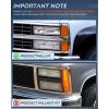 Nilight Headlight and Taillight Assembly Combo Compatible with 1994 1995 1996 1997 1998 Chevy Silverado Tahoe Suburban C10 C/K 1500 2500 3500 Tail Light Chrome Housing Clear Reflector Bumper Lamp(Chrome Housing + Amber Reflector Combo)