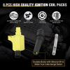 Nilight Ignition Coil Pack Fit for Toyota Chevy Prizm Pontiac Vibe Corolla Matrix Celica MR2 Spyder 2000 2001 2002 2003 2004 2005 2006 2007 2008 1.8 L4 OE# UF247 UF315 C1249 Ignition Coils Set of 4(Ford CROWN F150 1998-2008 DG508 DG457 DG472 8PCS)
